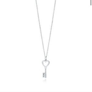 Tiffany & Co. Heart Key Pendant Necklace